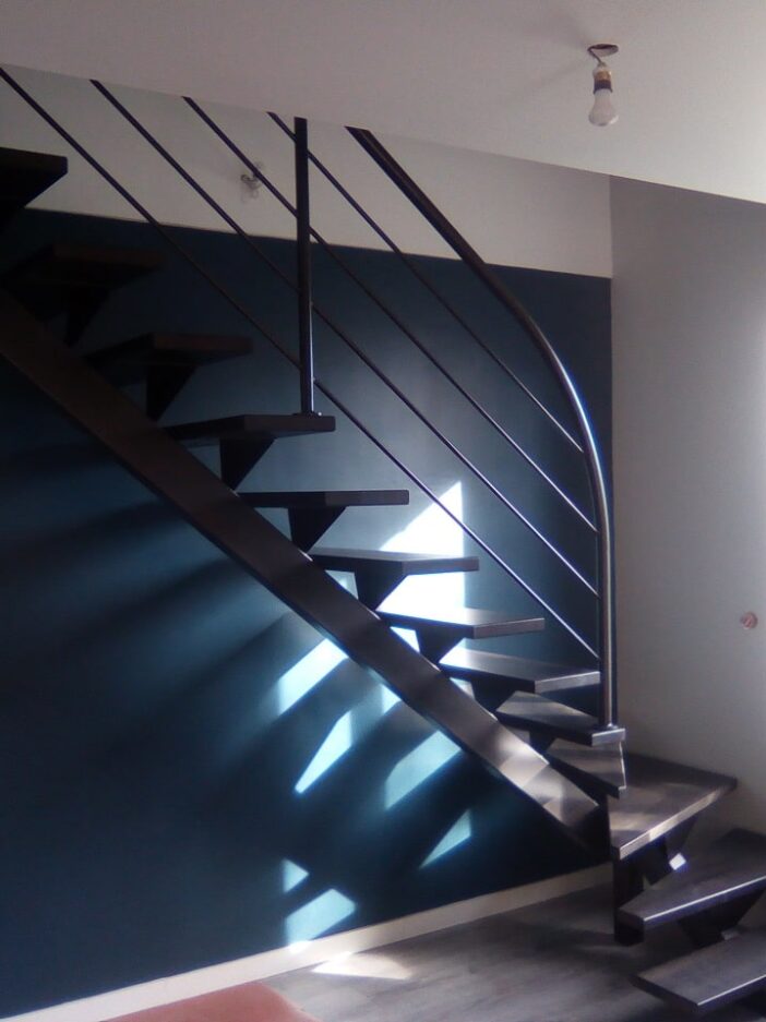 escalier métallique et bois sur mesure