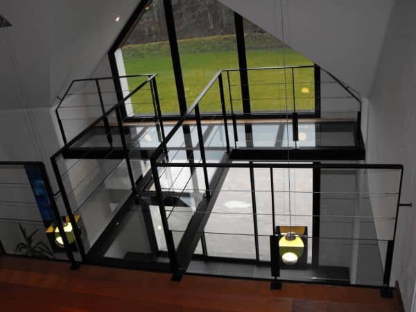 passerelle verre normandie metal design