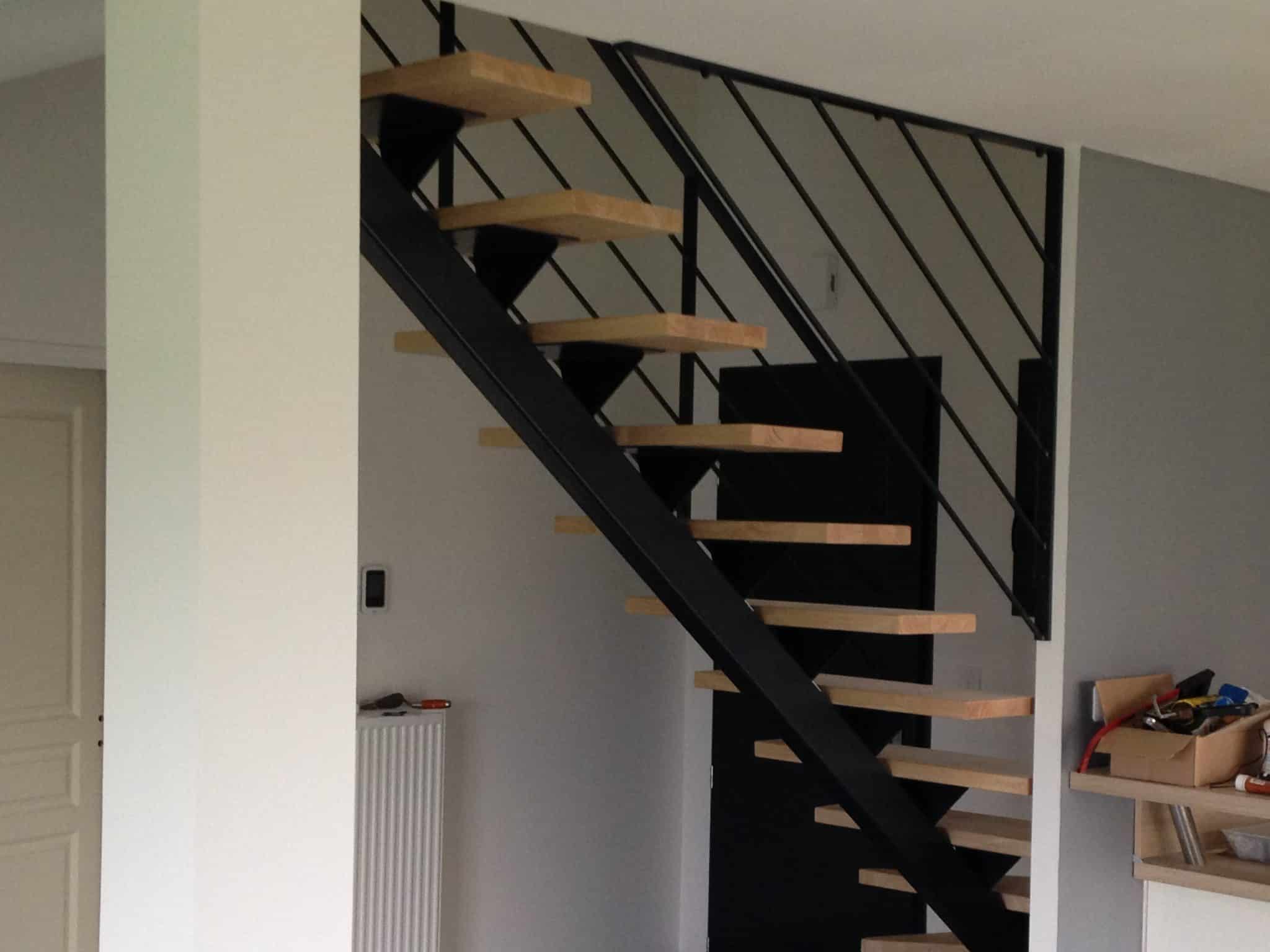 Limon central 1/4 tournant - Escalier 14