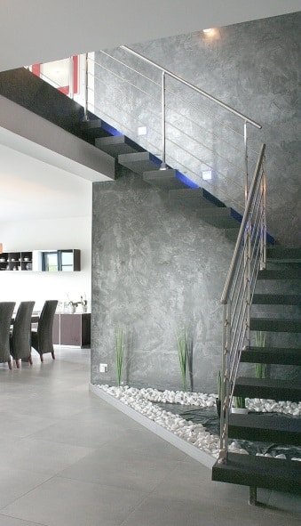 Escalier Suspendu 1/4 tournant